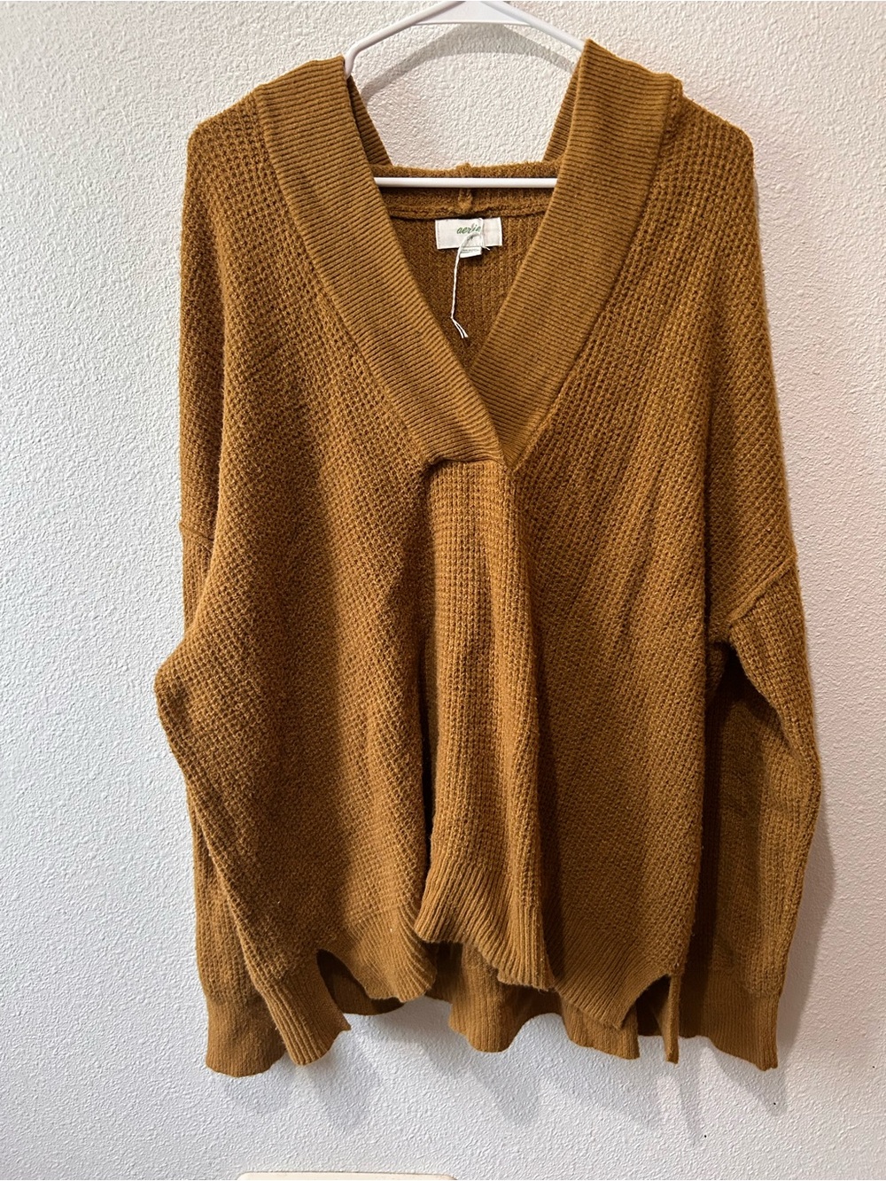 Soft V-Neck Knit Sweater in Mustard